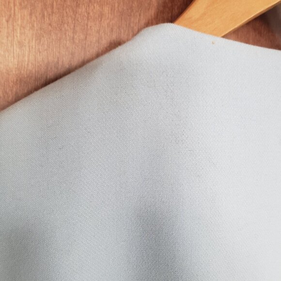 Zara Woman baby blue collarless overcoat - Picture 5 of 7